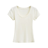 Damen Rundhals T-Shirt aus atmungsaktivem Material mit strukturierter Oberfläche WW