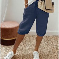 Leichte Shorts mit elastischem Bund für Damen WW