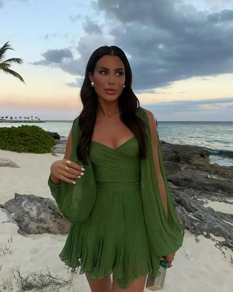WW | Ärmeliges Träger Mesh Kleid Für Frauen