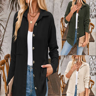 Damen Cardigan mit strukturiertem Rippdesign und übergroßen Knöpfen WW
