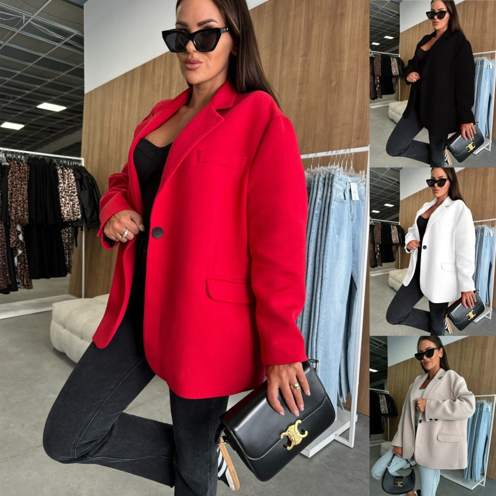 Damen Oversize Blazer mit klassischem Schnitt
