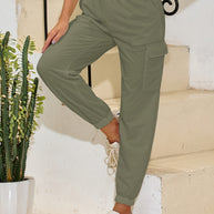 Damen Cargo-Hose mit elastischem Bund und praktischen Seitentaschen WW