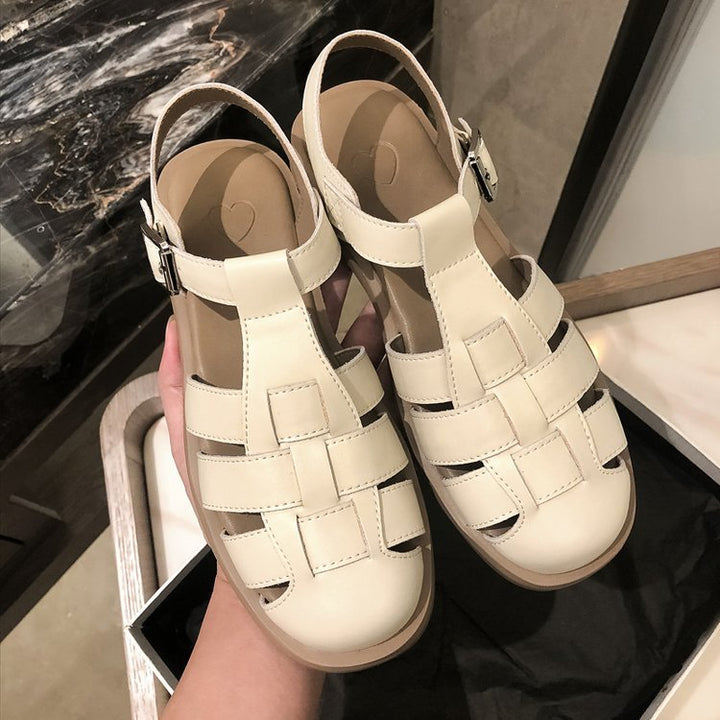 Damen elegante Sandalen mit raffiniertem geflochtenem Design und komfortablem Fußbett W&W Mode