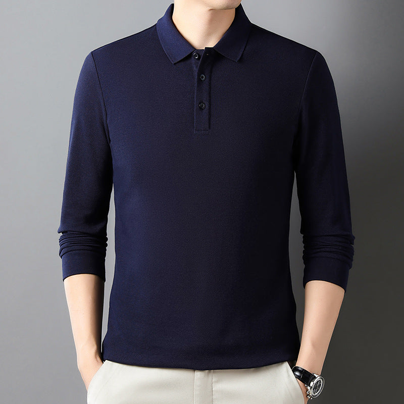 Herren Langarm-Polo mit edler Struktur und bequemer Passform WW