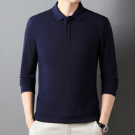 Herren Langarm-Polo mit edler Struktur und bequemer Passform WW