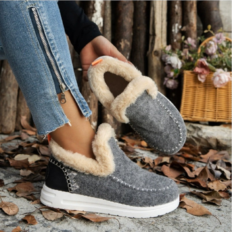 Damen bequeme Fleece-Hausschuhe mit warmem Innenfutter und rutschfester Sohle WW