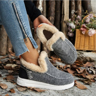 Damen bequeme Fleece-Hausschuhe mit warmem Innenfutter und rutschfester Sohle WW