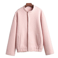 Damen bequeme Fleecejacke im Kurzschnitt WW