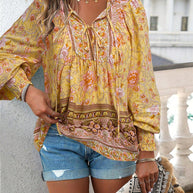 Damen Blusenshirt mit floralem Design und lässigem Schnitt WW