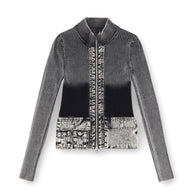 Damen Strickjacke mit denim-inspirierten Taschen und modernem Schnitt WW