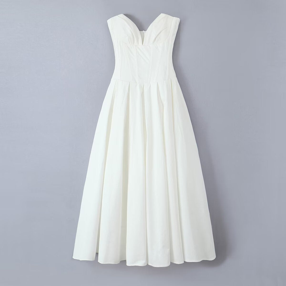 Damen Abendkleid mit herzförmigem Ausschnitt und fließendem Rock WW