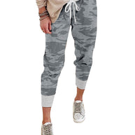 Damen bequeme Camouflage Jogginghose mit elastischem Bund und Bündchen WW