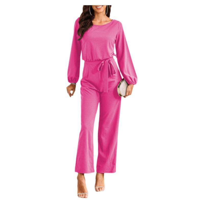 Damen eleganter Jumpsuit mit eleganten Ärmeln und tailliertem Schnitt WW