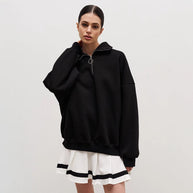 Damen Sportlicher Stehkragen Pullover WW