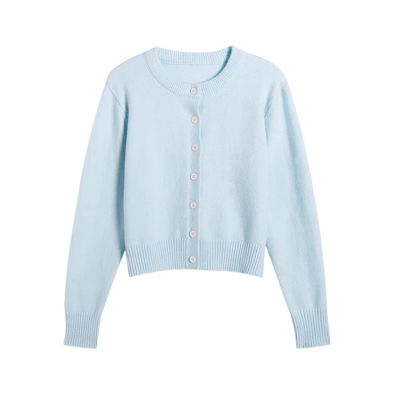 W&W Mode | Damen Fein Gestrickte Jacke mit V-ausschnitt und Knopfleiste