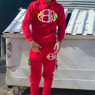 Damen Sportliches Hoodie- und Jogginghose-Set mit auffälligem Schriftzug WW