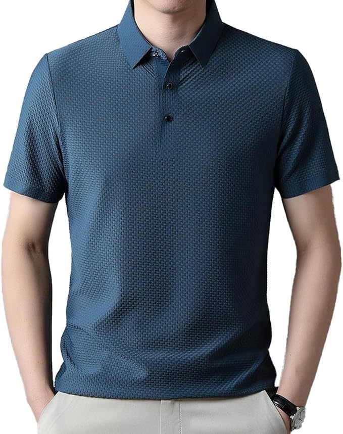 Herren Polo-Shirt mit strukturierter Textur WW