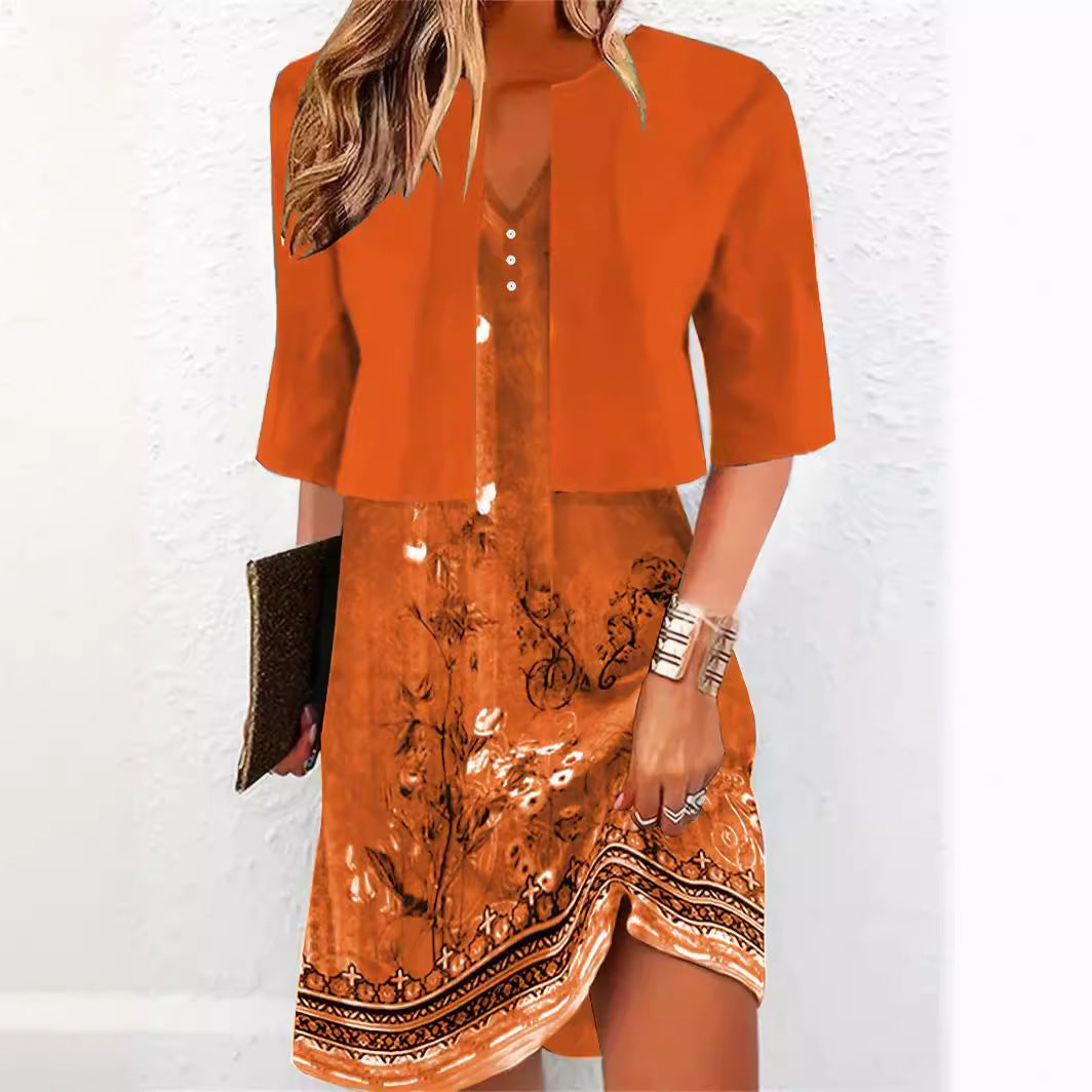 W&W Mode | Elegantes Langrock Zwei-Teile Kleid