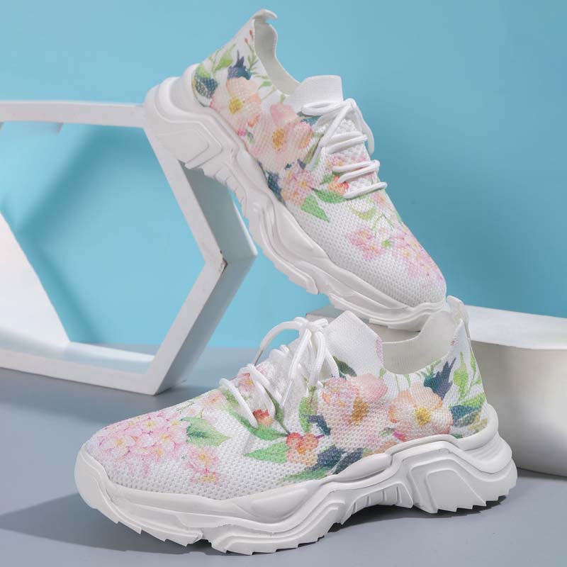 WW | Lässige Turnschuhe Mit Blumendruck