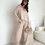 Damen Relaxed-Fit Poloshirt mit Knopfleiste und weiten Ärmeln WW