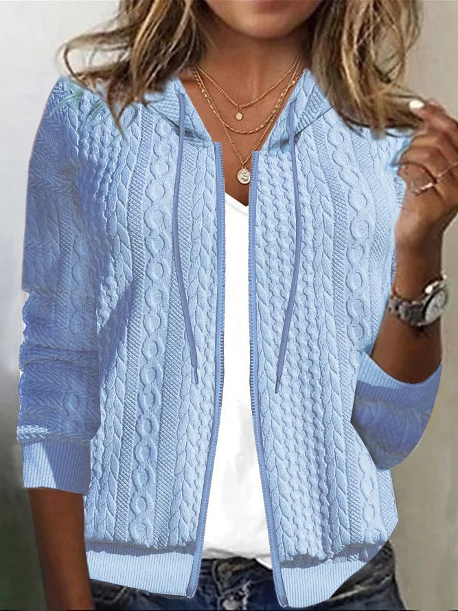 Femme Kabelstrick Zip-Up Hoodie WW