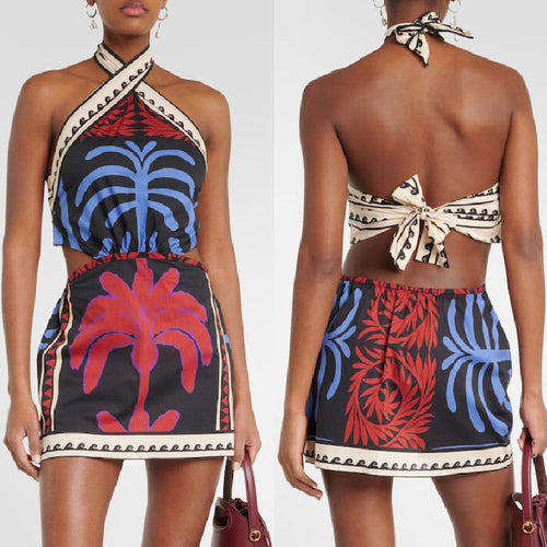 Damen Cut-Out Maxikleid mit asymmetrischem Design und floralen Mustern WW