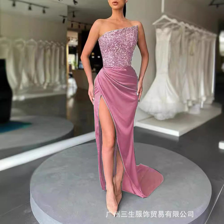 W&W Mode | Elegantes mittellanges Abendkleid