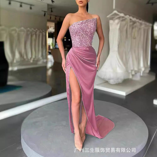 WW | Elegantes mittellanges Abendkleid