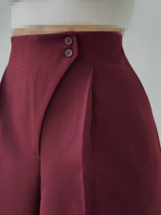 Damen Hochtaillierte Bundfaltenhose WW