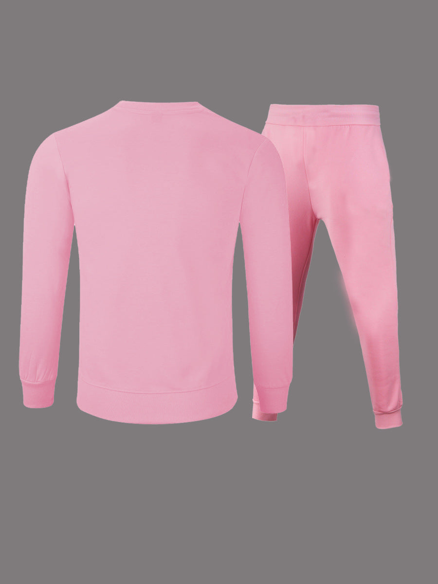 Damen Sportliches Sweatshirt- und Jogginghose-Set mit urbanem Grafikdruck WW