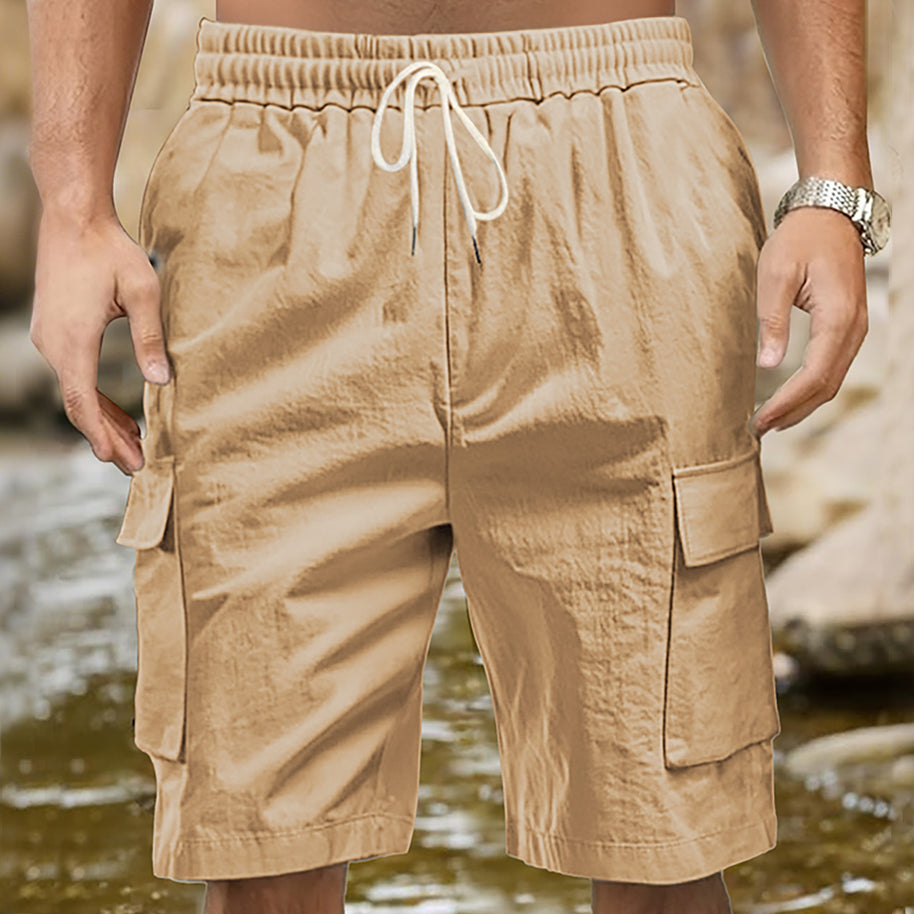 Herren Cargo-Shorts mit praktischen Seitentaschen und elastischem Bund WW