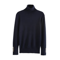 Damen Rollkragenpullover mit eleganten Knopfdetails WW