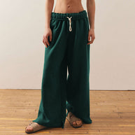 Damen weite Freizeit-Hose mit elastischem Bund und Kordelzug WW
