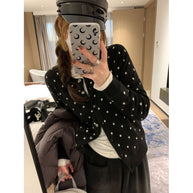 Damen Strickjacke mit Punktmuster WW