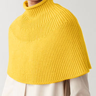 Damen Strickcape mit hochgeschlossenem Kragen WW
