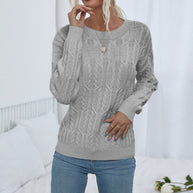 Damen Strickpullover mit trendy Zopfmuster WW