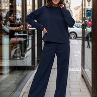 Damen Bequemes Freizeit-Loungewear-Set mit weitem Schnitt WW
