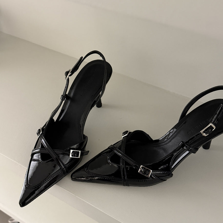 Damen Slingback Pumps mit stilvollem Überkreuzriemen WW