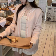 Damen Strickjacke mit dekorativem Muster und Taschen WW