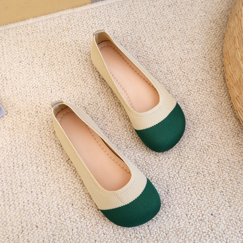 Damen atmungsaktive Ballerinas mit flexiblem Obermaterial WW