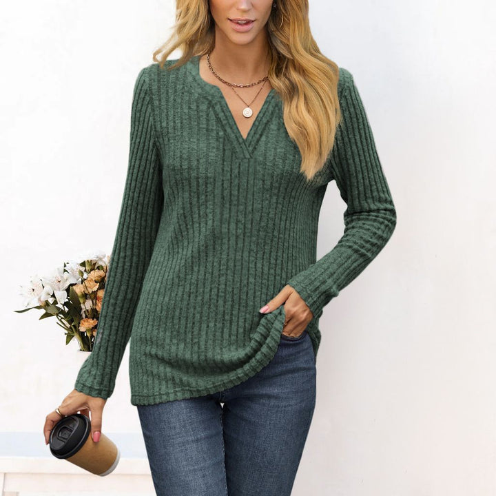 Damen gestreifter Pullover im lässigen Schnitt von W&W Mode