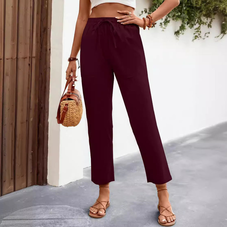Damen Bequeme Freizeithose mit seitlichen Taschen WW