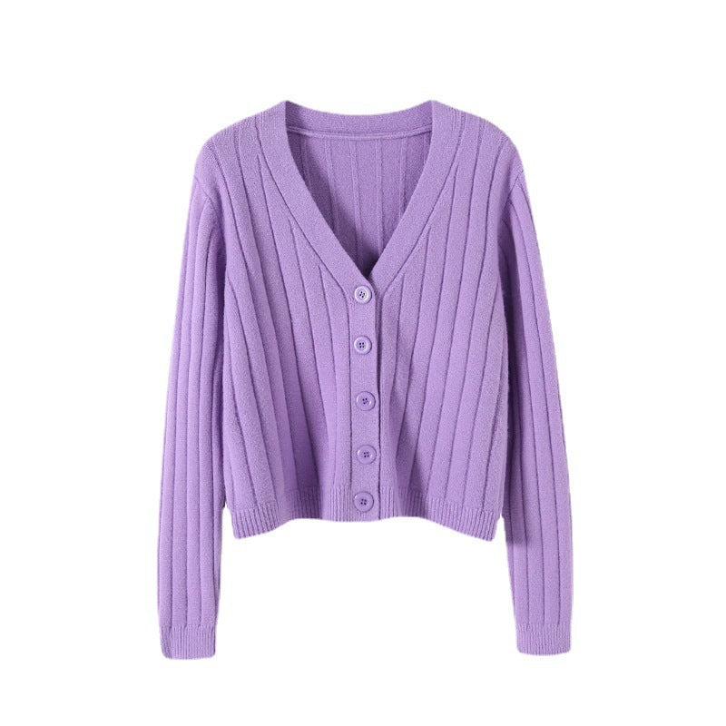 Damen-Kabelstrickpullover mit V-Ausschnitt
