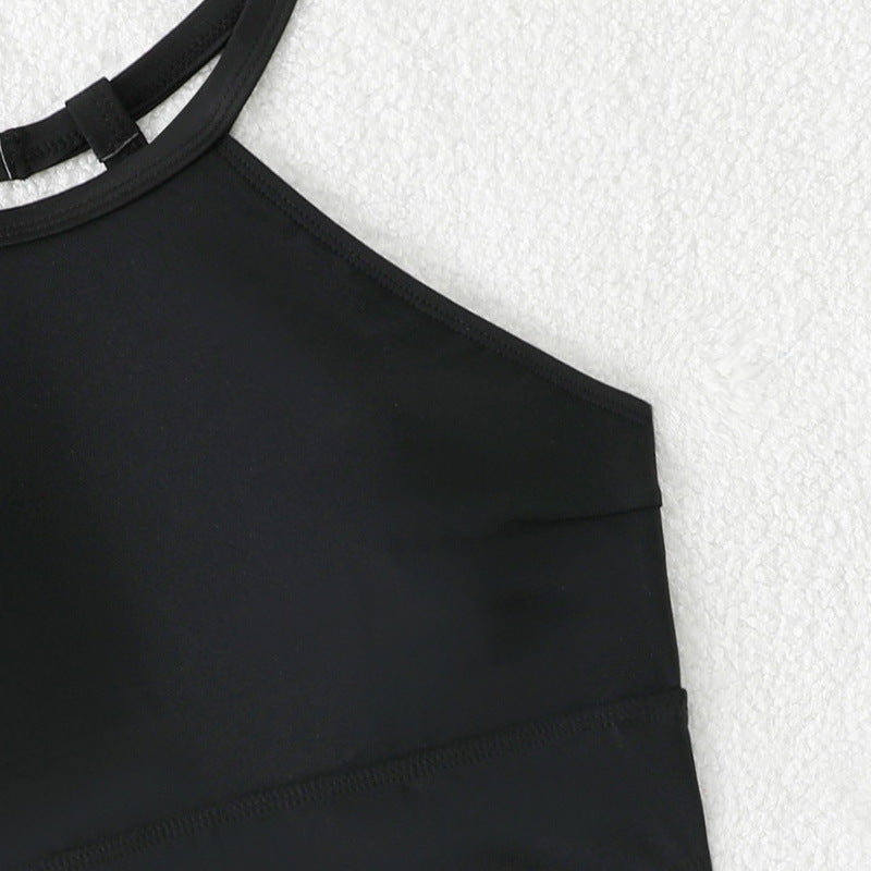 Badeanzug Oberteil mit Hochkragen und floraler Hochschnitt-Hose WW