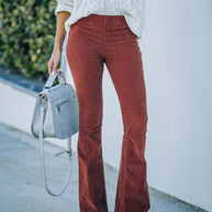 Damen ausgestellte Cord-Hosen WW