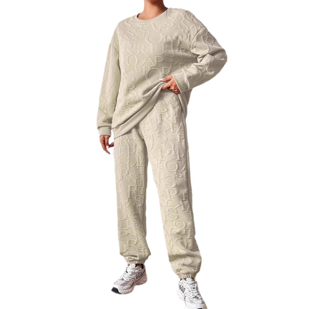 Damen Set aus hochwertigem Sweatshirt und Jogginghose WW