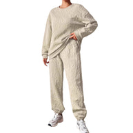 Damen Set aus hochwertigem Sweatshirt und Jogginghose WW