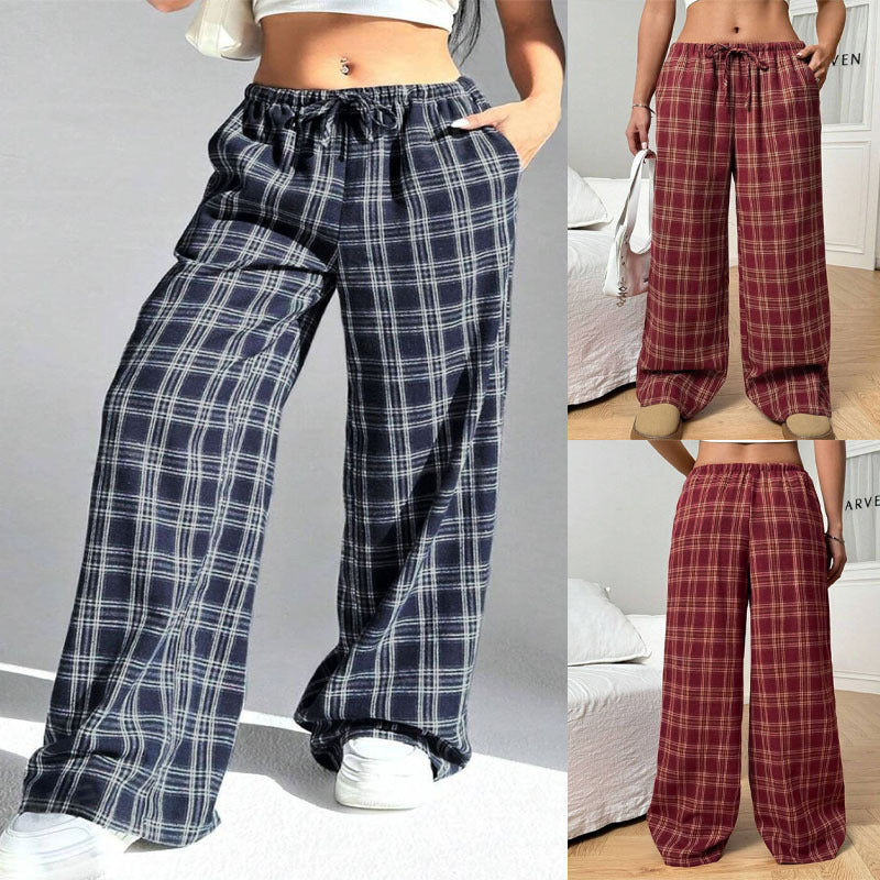 Damen Karierte Freizeithose WW