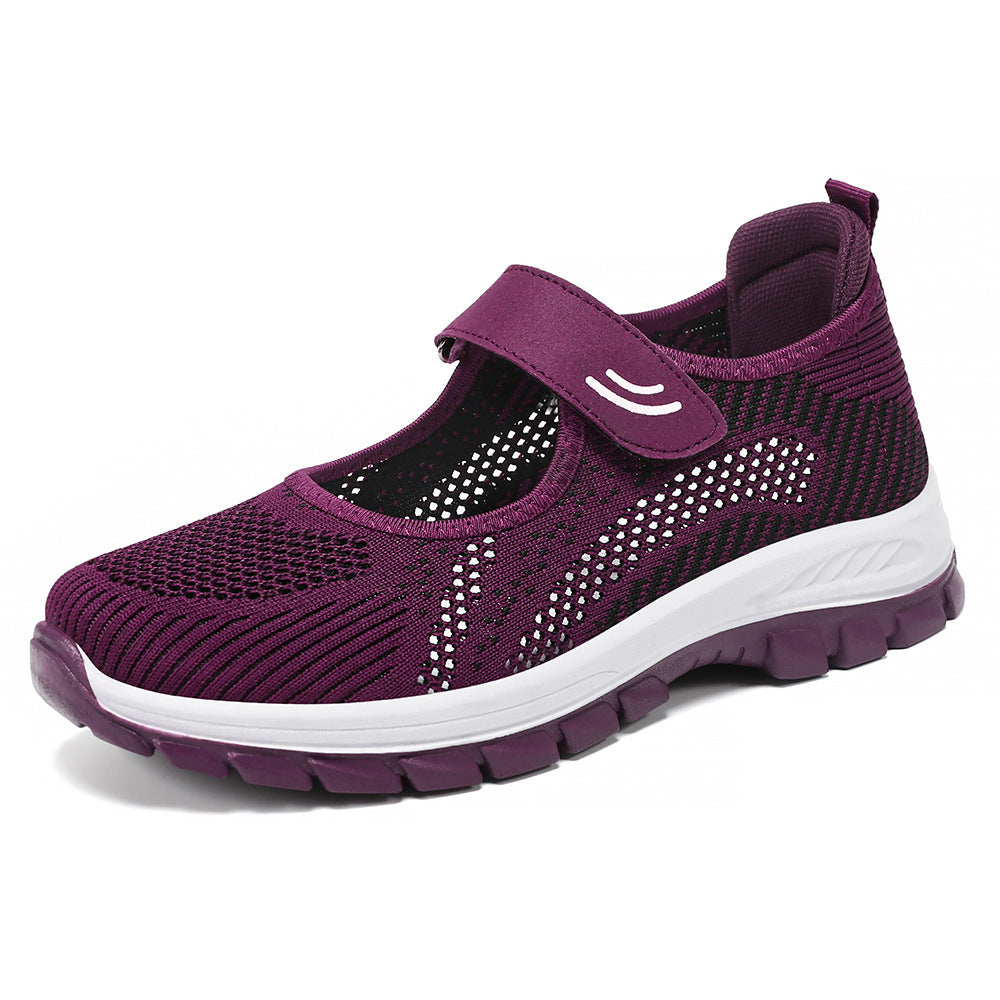 Damen Sportliche Halbschuhe mit verstellbarem Klettverschluss und flexibler Laufsohle WW