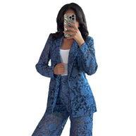 Damen Spitzenanzug Set WW